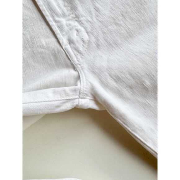 MOTHER The Hustler Ankle Fray Fairest of Them All White Flare Jeans, Size 26 - Picture 7 of 16